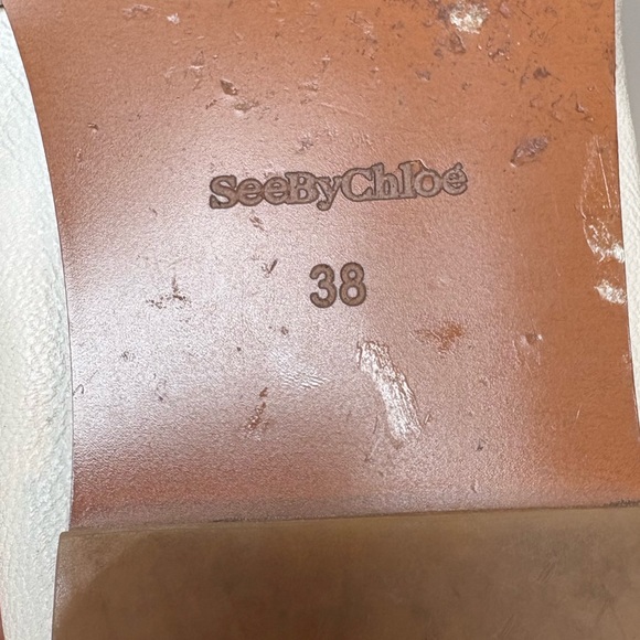 See by Chloe Hana Cream Leather Loafers | 38 - Picture 7 of 8